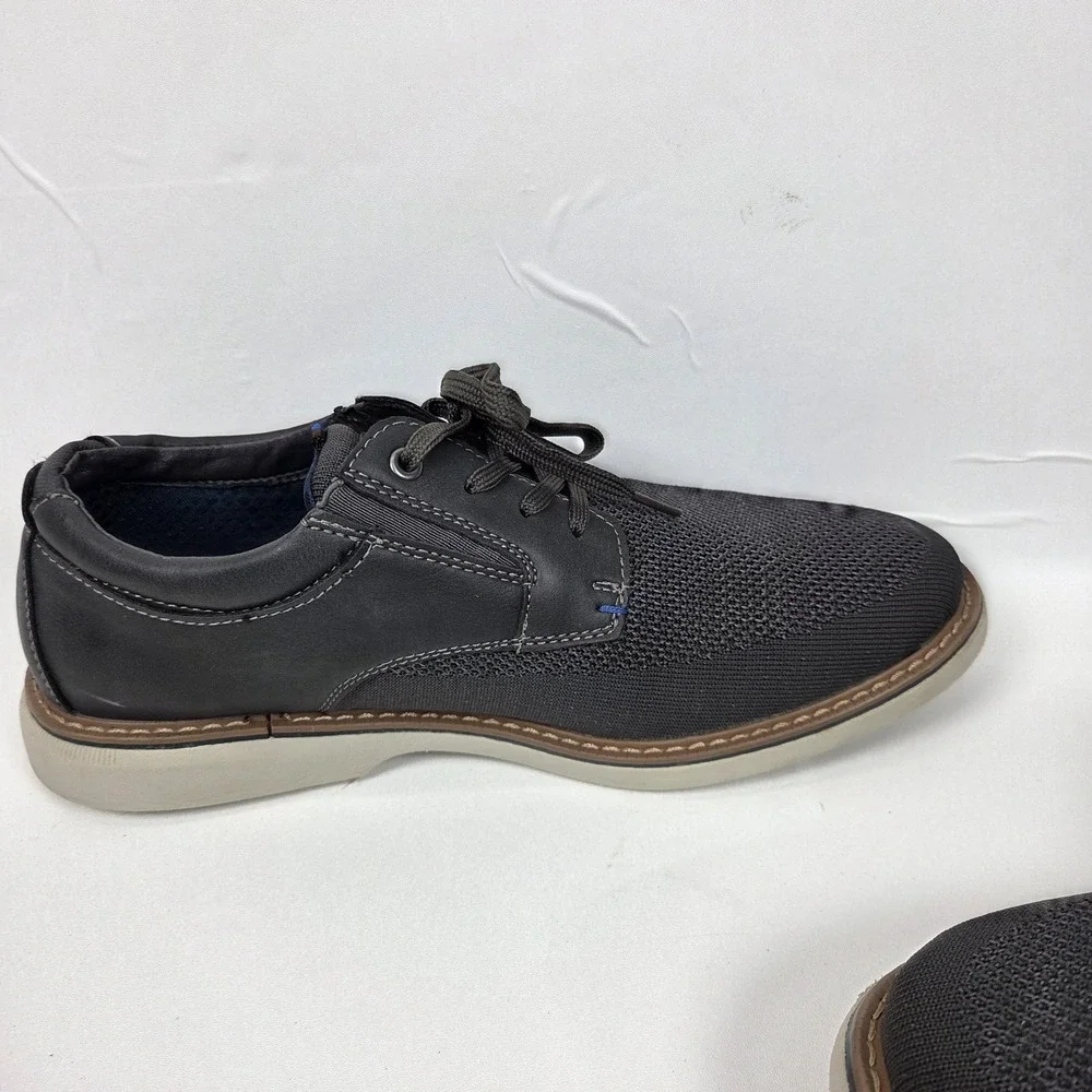 Nunn Bush Otto Knit Plain Toe Oxford Shoes Men's Size 8.5 W Gray 84964-062